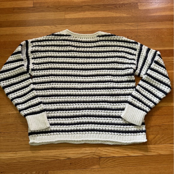 Madewell Striped Open-Stitch Austen Pullover Sweater - Picture 7 of 8
